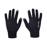 Zacharias Unisex Black Woolen Gloves For Winter - Black