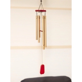 Unique Golden Decorative Wind Chime For Home - 9.5 X 9.5 X 64 Cm