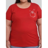 Neo Garments - Red Cotton Regular Fit Womens T-Shirt ( Pack of 1 ) - 4XL