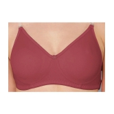 Madam - Burgundy Cotton Blend Lightly Padded Womens Everyday Bra ( Pack of 1 ) - None