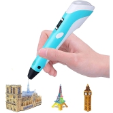 3D Pen-2 Professional 3D Printing Drawing Pen with 3 x 1.75mm ABS/PLA Filament for Creative Modelling and Education