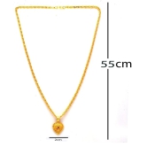 Jewar Mandi New Design Gold Plated Locket/Pendant with Link Chain Daily use for Men, Women & Girls, Boys - Golden