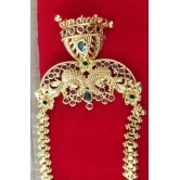 Gold Plated Traditional Indian Temple Jewellery Long Necklace Set for Women