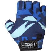 MuscleXP - Blue Gym Gloves ( 1 Pair ) - One Size