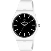 Versatile - White Leather Analog Mens Watch