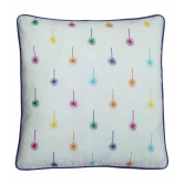 Hugs'n'Rugs Single Cotton Cushion Cover (40 x 40 cm) 16 x 16 - White