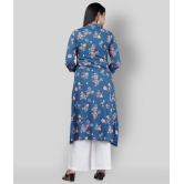 MAUKA - Blue Blue Straight Rayon Women''s Stitched Salwar Suit ( Pack of 1 ) - 5XL