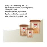 Milton Quadra Storage Container, Set of 3, 6000 ml, 8000 ml, 12000 ml, Brown - Brown