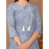 Rangita Women Cotton Light Grey Printed Knee Length Straight Kurti - None