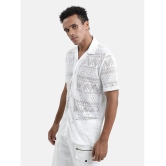 Bene Kleed Cotton Blend Regular Fit Self Design Half Sleeves Mens Casual Shirt - White ( Pack of 1 ) - None