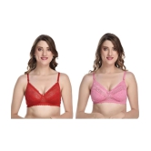 Kiran Enterprises Multicolor Net Non Padded Womens Everyday Bra ( Pack of 2 ) - None