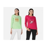 CHOZI - Multi Color Cotton Blend Regular Fit Womens T-Shirt ( Pack of 2 ) - None