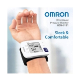 Omron HEM 6181 Fully Automatic Wrist Blood Pressure Monitor with Intelligence Technology, Cuff Wrapping Guide and Irregular Heartbeat Detection for Most Accurate Measurement (White)