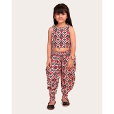 Girls Trendy Dhoti Kurta Set | Cotton Rayon Blend Dhoti Set-Maroon / 6 Years-7 Years