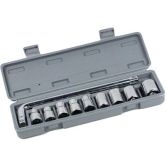 Aiwa TM Plastic Socket Wrench Hand Tool Kit/Set (Grey, 10-Pieces) Useful for Car Tyre Opening Automotive Purpose