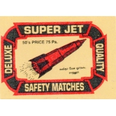 Super Jet Match Box Label