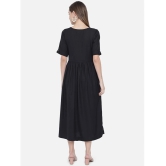 ALL WAYS YOU Polyester Black Empire Dress - Single - XL