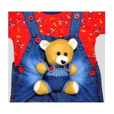 Wise Guys - Red & Blue Denim Baby Boy,Baby Girl Dungaree Sets ( Pack of 1 ) - None