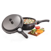 Premier Cucina Trendy Black Induction Bottom Pressure Cooker Pan - Small