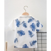 Venutaloza Toddler Boys White Tropical Vacation Shirt For Boy.-6 Month to 12 Month