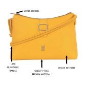 Baggit Yellow Faux Leather Sling Bag - Yellow