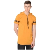 Glito - Mustard Cotton Blend Regular Fit Mens T-Shirt ( Pack of 1 ) - None