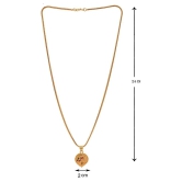 jewar Mandi chain locket fine one gram gold plated 24 inch daily use for men womens boys girls children - Golden