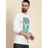 Dillinger 100% Cotton Regular Fit Printed Full Sleeves Mens T-Shirt - White ( Pack of 1 ) - None