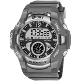 Hala Light Grey Resin Digital Mens Watch