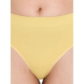 ILRASO - Yellow Poly Cotton Women's Bra & Panty Set ( Pack of 1 ) - None