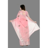 OFLINE SELCTION - Pink Silk Saree With Blouse Piece ( Pack of 1 ) - Pink