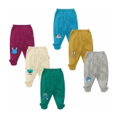 NammaBaby - Cotton Blend Multi Color Trackpant For Baby Boy ( Pack of 6 ) - None