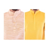 DESHBANDHU DBK - Muticolor Cotton Mens Regular Kurta ( Pack of 2 ) - None