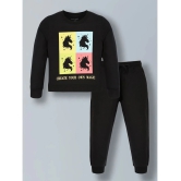 PLUM TREE Pack of 1 Girls Cotton Sweatshirt With Joggers ( Black ) - None