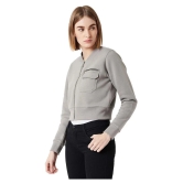 Miss Chase Cotton Grey Bomber Jackets - XS