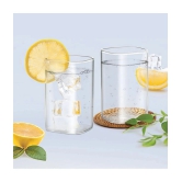 Treo by Milton V Square Borosilicate Glass Tumbler Set of 6, 280 ml Each, Transparent | Dishwasher Safe| Serve Whiskey | Wine | Juices | Cold Drinks | Water | Cocktails | Mixed Drinks