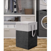 HOMETALES 75 L Foldable Storage Box/Laundry Bag for Clothes|Toy Storage Box with Lid & Handle,Blue & Grey (1U)