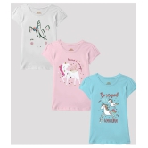 Ariel - Multicolor Cotton Girls T-Shirt ( Pack of 3 ) - None