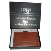 Tough Button Tan Card Holder - Tan