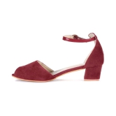 MARC LOIRE - Maroon Women's Sandal Heels - None