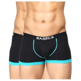 BASIICS By La Intimo - Black Cotton Mens Trunks ( Pack of 2 ) - M