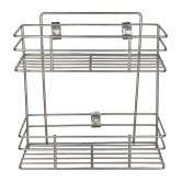 Home Lane Silver Stainless Steel Wall mount Stand ( Pack of 1 ) - Silver