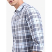 Ketch Cotton Blend Regular Fit Checks Full Sleeves Mens Casual Shirt - Light Blue ( Pack of 1 ) - None