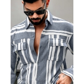 Striped Black Full Sleeve Shirt-XL / Black