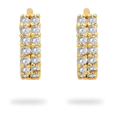 LUV FASHION Golden Huggies Earrings ( Pack of 1 ) - Golden