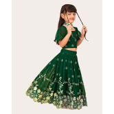 Ethnic Wear Georgette Silk Embroidered Indian Style Full Stitched Lehenga Choli Set-Green / 7 Years-8 Years