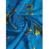 URBAN MAGIC - Blue Cotton Single Bedsheet with 1 Pillow Cover - Blue