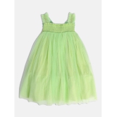 MINI KLUB Green Nylon Girls A-line Dress ( Pack of 1 ) - None