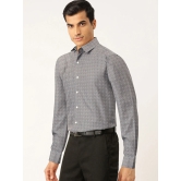 Indian Needle Grey Men's Cotton Printed Formal Shirts-L / Grey