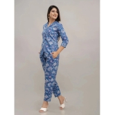 Frionkandy Blue Printed Pant Top Set - None